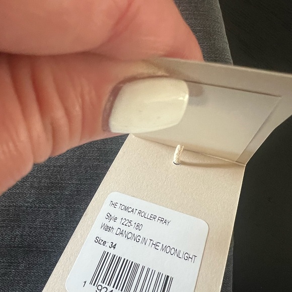 MOTHER- Tomcat Roller High Rise Fray Hem Jeans in Dancing In The Moonlight - Picture 7 of 7